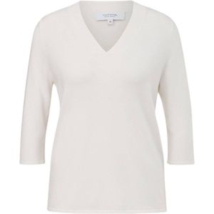 Gebreide Trui - Regular Fit - V-hals - Logo - 3/4-mouw