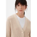 Comma Casual Identity Ribgebreid Vest Beige