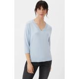 Gebreide Trui - Effen - Viscose - Driekwart Mouw