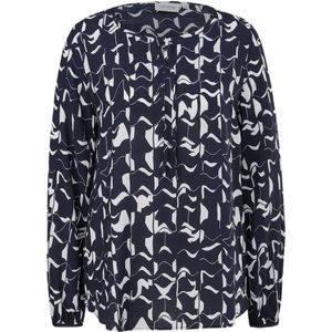 comma casual identity Langarmbluse Semitransparente Langarmbluse mit Allover-Print