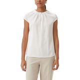 Blouse - Effen - Satijn - Normale Pasvorm - Kwartmouw