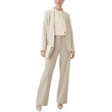 Comma - Satijnen Blouse - Plooien - Zwart - 100% Polyester