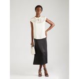 Comma - Satijnen Blouse - Plooien - Zwart - 100% Polyester