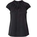 Comma Blousetop met Plooien Zwart