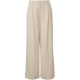 Bandplooibroek - Effen - Lyocell - Gevoerde Zoom - Wide Leg - Mid Waist