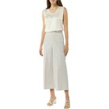 COMMA - Pantalon - Beige - Wide Leg - High Waist