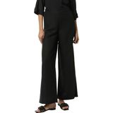 COMMA - Broek - Zwart - Wide Leg - Mid Waist - Gevoerde Zoom