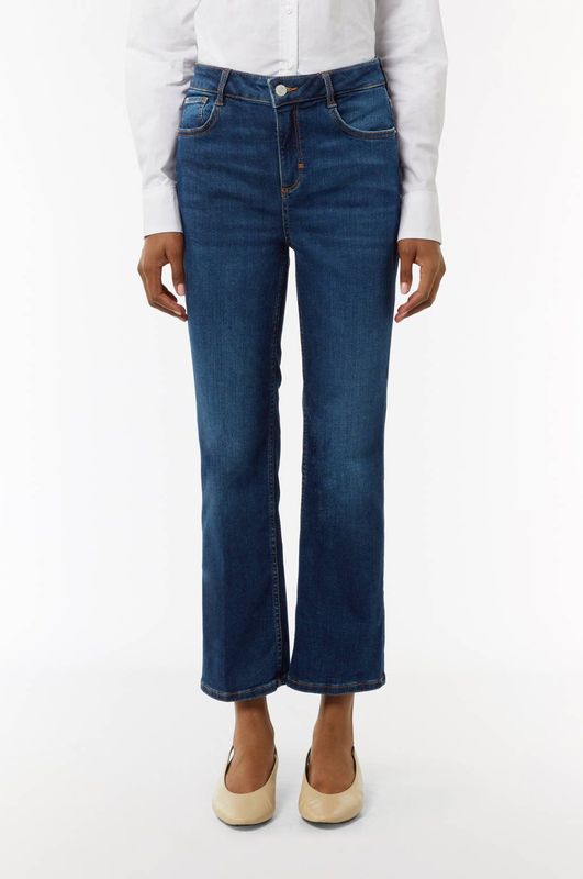 Comma Casual Identity - Slim Fit Jeans - Donkerblauw - Denim - 5-Pocket Model