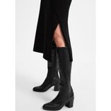 comma - A-lijn Jurk - Zwart - Lange Mouwen - Polyamidemix