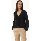 Gebreid Vest - Effen - V-hals - Lange Mouw - Losse Pasvorm