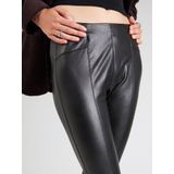 Capri Broek - Black - Imitatieleer - Slim Fit