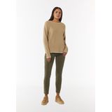 comma casual identity - Trui - Sand - Effen - Lange Mouw