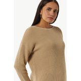 comma casual identity - Trui - Sand - Effen - Lange Mouw