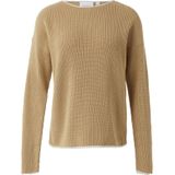 comma casual identity - Trui - Sand - Effen - Lange Mouw