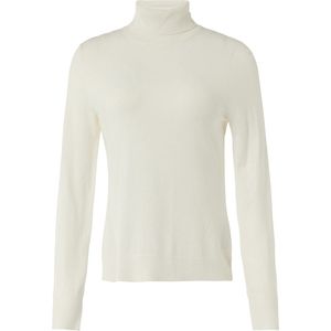 Hoodie - Ecru - Zonder Capuchon - Lange Mouwen - Met Col