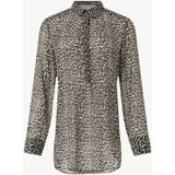 Blouse - Dierenprint - Chiffon - Lange Mouw - Normale Pasvorm