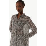 Blouse - Dierenprint - Chiffon - Lange Mouw - Normale Pasvorm