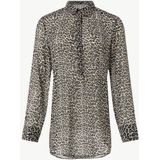 Blouse - Dierenprint - Chiffon - Lange Mouw - Normale Pasvorm