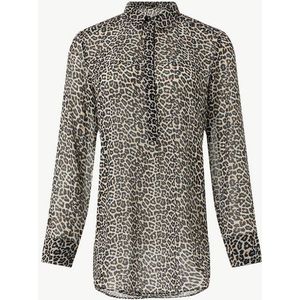 Blouse - Dierenprint - Chiffon - Lange Mouw - Normale Pasvorm