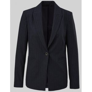Blazer - Gestreept - Gedeeltelijk Gevoerd - Normale Pasvorm