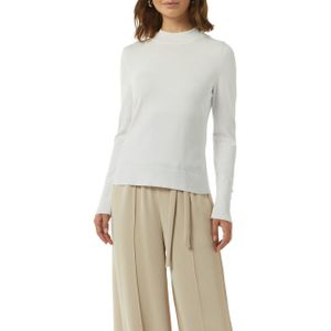 Sweater - Uitsparing - Lange Mouwen - Geribbelde Manchetten - Sierknopen