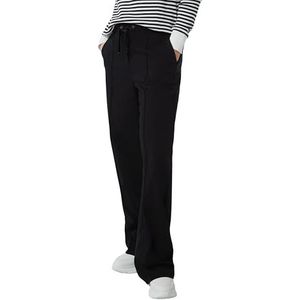 Comma Casual Identity - Straight Fit Broek - Zwart - Mixmateriaal - Elastische Tailleband