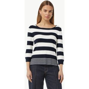 comma - Gebreide Trui - Relaxed-fit - Gestreept Detail
