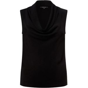 COMMA - Blouseshirt - Zwart - Viscose - Mouwloos, Gevoerde Zoom, Normale Pasvorm