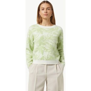 comma casual identity Trui  pastelgroen / wit