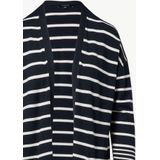 comma - Strickjacke - Gestreept Vest - Lange Lijn