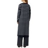 comma - Strickjacke - Gestreept Vest - Lange Lijn