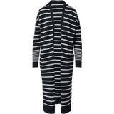 comma - Strickjacke - Gestreept Vest - Lange Lijn