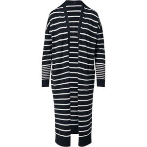 comma - Strickjacke - Gestreept Vest - Lange Lijn