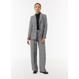 comma - Capri Broeken - Met Wijde Pijpen - Allover Jacquardpatroon