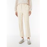 comma - Flared Broek - Lederlook - Middelhoge Taille - Enkellengte