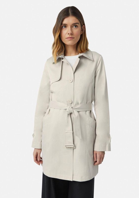 COMMA - Tussenmantel - Ecru - Trenchcoat - Normale Pasvorm