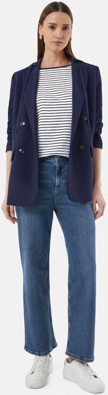 comma casual identity Shirt  nachtblauw / lichtblauw / wit