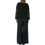 Comma - Trui - Zwart - Fijn Gebreid - Katoenmix