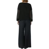 Comma - Trui - Zwart - Fijn Gebreid - Katoenmix