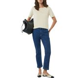 COMMA - Shirt - Beige - Ronde Hals - Halve Mouw - Effen