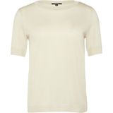 COMMA - Shirt - Beige - Ronde Hals - Halve Mouw - Effen