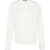 Overhemd - Wit - Unikleur - Staande Kraag - Lange Mouwen