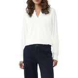 Overhemd - Wit - Unikleur - Staande Kraag - Lange Mouwen