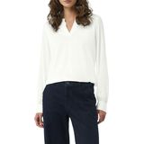 Overhemd - Wit - Unikleur - Staande Kraag - Lange Mouwen