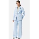 Comma - Jasje - Trenchcoat - Canal Blue - Met Reverskraag