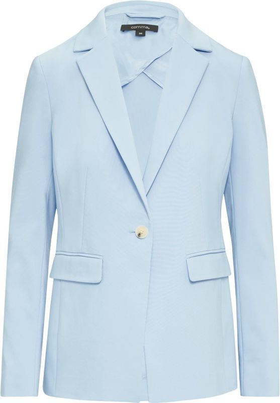 Comma - Jasje - Trenchcoat - Canal Blue - Met Reverskraag