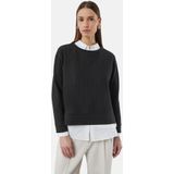 comma casual identity - Sweatshirt - Zwart - Effen - Lange Mouw
