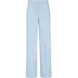 Comma - Pantalon - Canal Blue - Loose Fit - Hoog Taillehoogte - Wijd Pijpbelijning