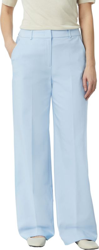 Comma - Pantalon - Canal Blue - Loose Fit - Hoog Taillehoogte - Wijd Pijpbelijning