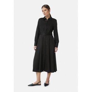 Blousejurk - Effen - Katoen - Lange Mouw - Kentkraag